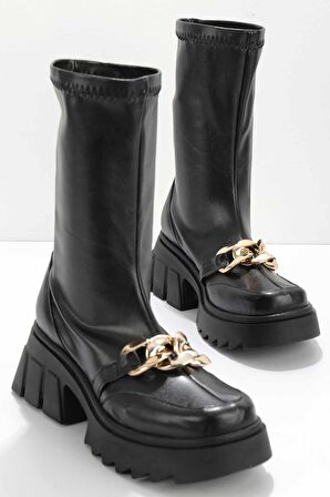 Bambi Siyah  Kadın Bot & Bootie K02828114609