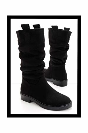 Siyah Süet  Kadın Bot & Bootie K02828061002