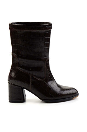 Kahve Kroko  Kadın Bot & Bootie K02824707011