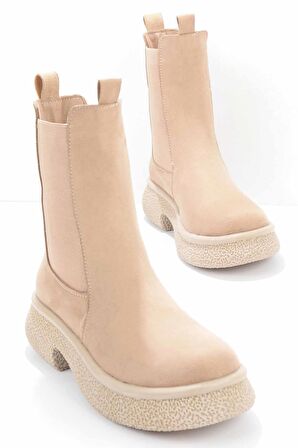 Bambi Vizon Süet  Kadın Bot & Bootie K02824201302
