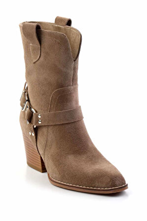 Vizon Süet Hakiki Deri Kadın Bot & Bootie K02828336502