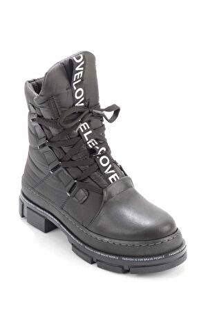 Bambi Siyah Anorak  Kadın Bot & Bootie K02823110785