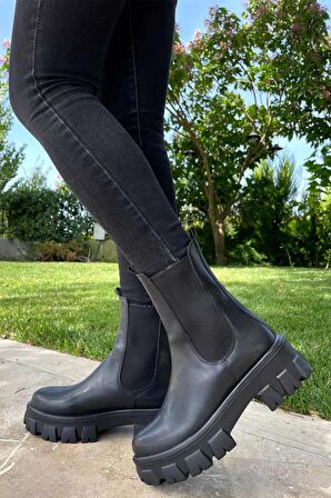 Bambi Siyah  Kadın Bot & Bootie K02839052109
