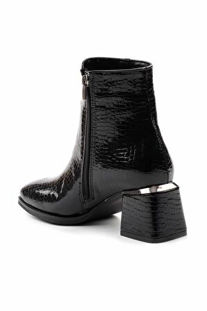 Siyah Rugan Kroko  Kadın Bot & Bootie K02874041411
