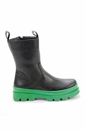 Bambi Mat Siyah Yesil  Kadın Bot & Bootie K02891100409