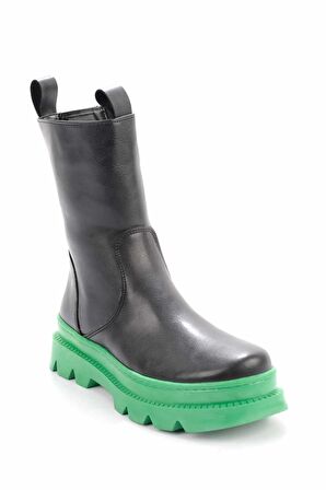 Bambi Mat Siyah Yesil  Kadın Bot & Bootie K02891100409