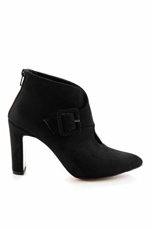 Bambi Siyah Süet  Kadın Bot & Bootie K02926061902