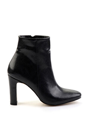 Siyah Yılan  Kadın Bot & Bootie K02926075007