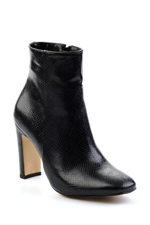 Siyah Yılan  Kadın Bot & Bootie K02926075007