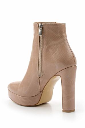 Nude Yılan Baskı  Kadın Bot & Bootie K02926060507