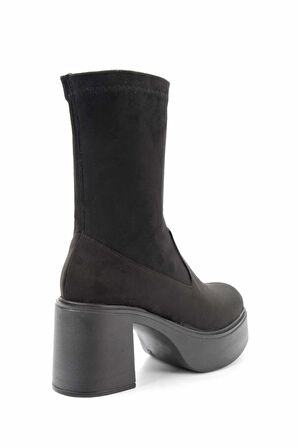 Bambi Siyah Süet  Kadın Bot & Bootie K02932700002