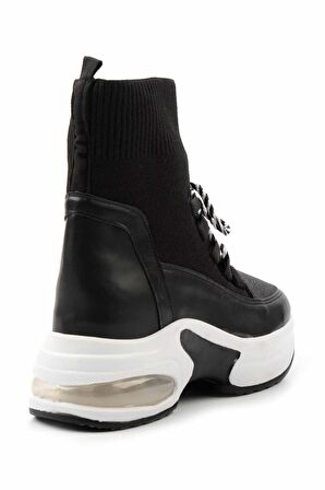 Siyah Simli  Kadın Sneaker K02932402378