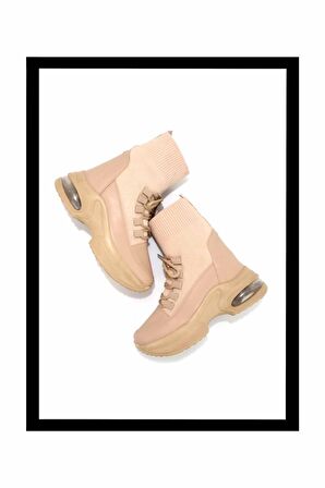 Bej Triko  Kadın Sneaker K02932402382