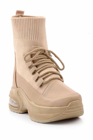Bej Triko  Kadın Sneaker K02932402382