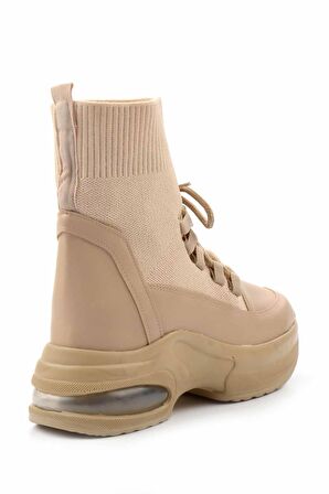 Bej Triko  Kadın Sneaker K02932402382