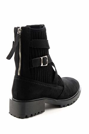 Bambi Siyah Süet  Kadın Bot & Bootie K02990101802