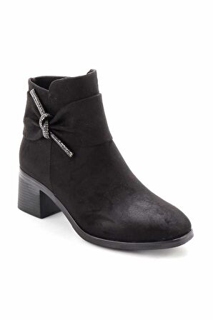 Bambi Siyah Süet  Kadın Bot & Bootie K02994060302