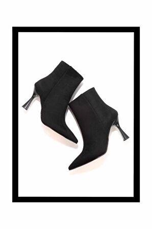Siyah Süet  Kadın Bot & Bootie K02992052902