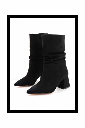 Siyah Süet  Kadın Bot & Bootie K02992053002