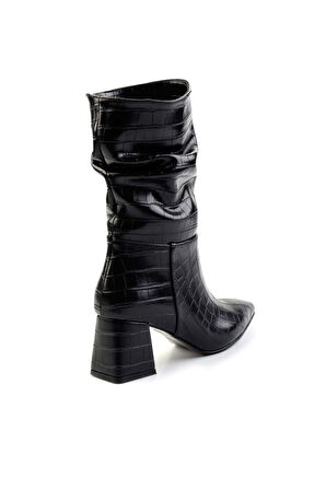 Siyah Kroko  Kadın Bot & Bootie K02992152011