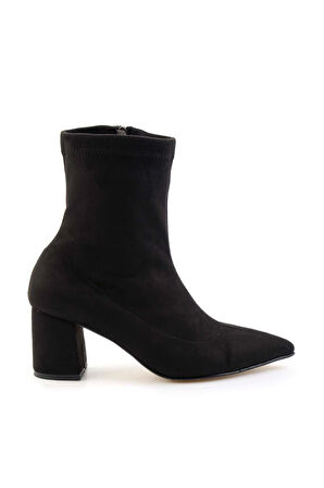 Siyah Streç  Kadın Bot & Bootie K02992112517