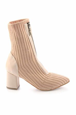 Bambi Bej Triko  Kadın Bot & Bootie K02990100282