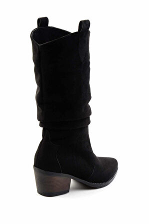 Siyah Süet   Kadın Çizme K03069010002