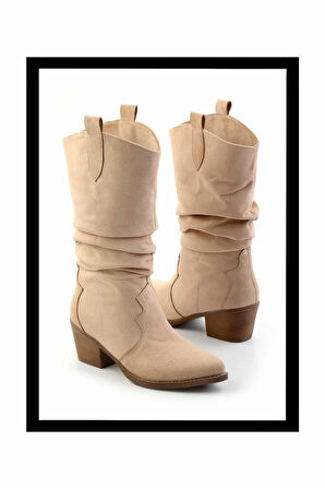 Camel Süet  Kadın Çizme K03069010002
