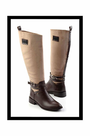 Vizon Süet  Kadın Çizme K03140435502