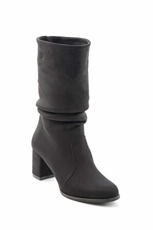 Siyah Süet  Kadın Çizme K03233000302