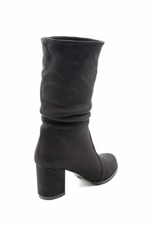 Siyah Süet  Kadın Çizme K03233000302