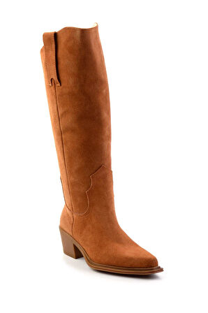 Taba Süet Hakiki Deri Kadın Çizme K03274324002