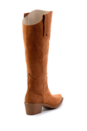Taba Süet Hakiki Deri Kadın Çizme K03274324002