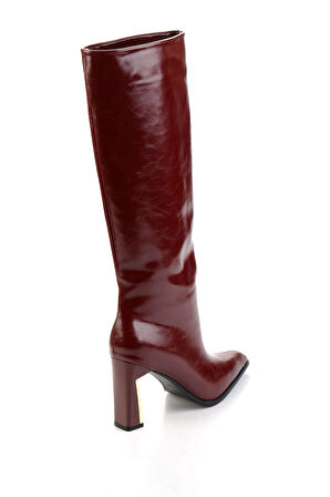 Bordo  Kadın Çizme K03565090642