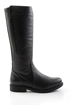 Siyah Hakiki Deri Kadın Çizme K03586444403