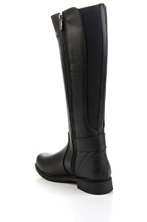 Siyah Hakiki Deri Kadın Çizme K03586555503