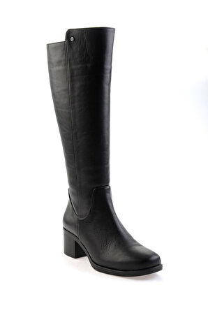 Siyah Leather Kadın Çizme K03586414003
