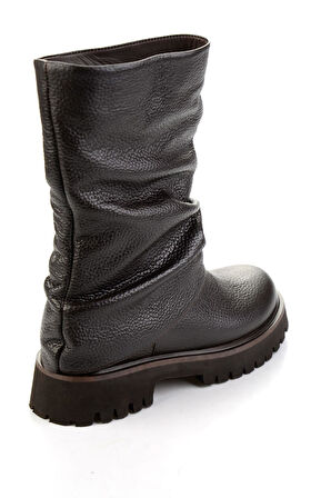 Kahve Hakiki Deri Kadın Çizme K03666075603