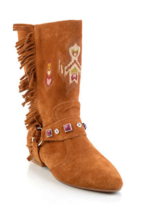 Taba Hakiki Deri Kadın Çizme K03678029202