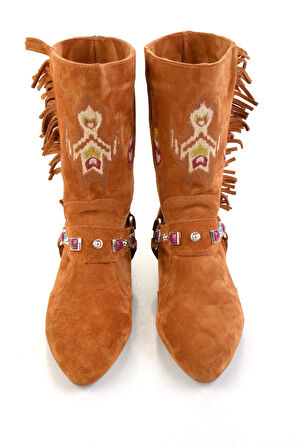 Taba Hakiki Deri Kadın Çizme K03678029202