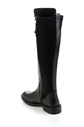 Siyah Hakiki Deri Kadın Çizme K03724260103