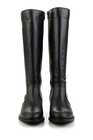 Siyah Hakiki Deri Kadın Çizme K03724260803