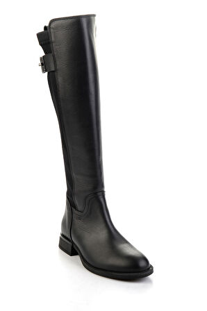 Siyah Hakiki Deri Kadın Çizme K03724290003