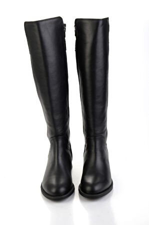 Siyah Hakiki Deri Kadın Çizme K03724290003