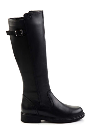 Siyah Hakiki Deri Kadın Çizme K03750151503