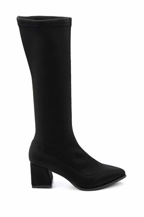 Siyah Streç  Kadın Bot & Bootie K03792060717