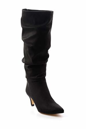 Siyah Süet  Kadın Çizme K03946040102
