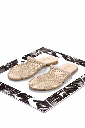 Bej File  Kadın Terlik K04012003022