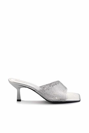 Gümüş Taşlı  Kadın Terlik K04026200287