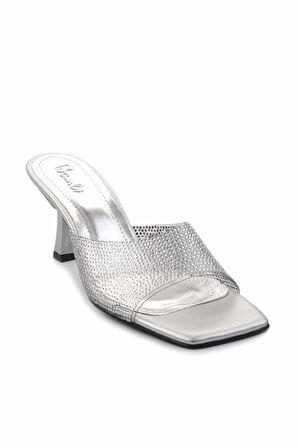 Gümüş Taşlı  Kadın Terlik K04026200287